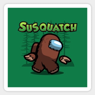 Funny Bigfoot Sasquatch Cartoon For Gamers And Bigfoot Believers Magnet